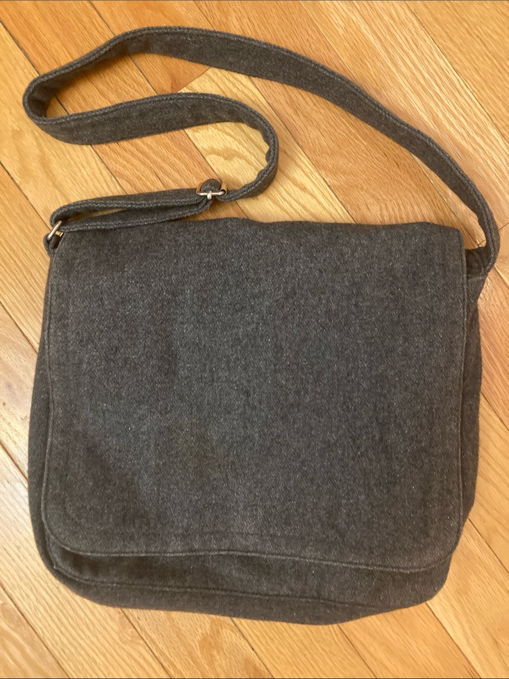 Vintage GAP Wool Blend Crossbody Messenger Bag - Charcoal Gray